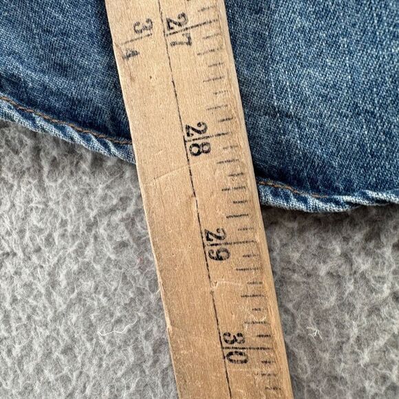 Mossimo Western Chambray Denim Top Pearl Snaps  Button Down Size Medium Cotton - Picture 8 of 10